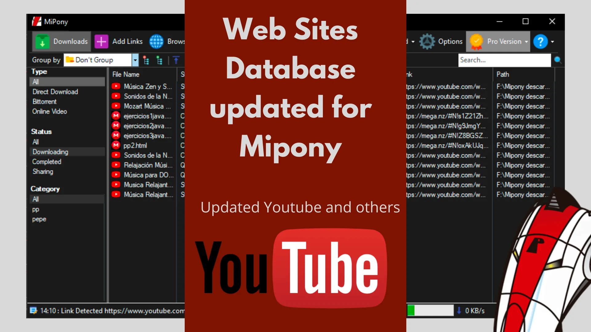 Web Sites Database updated for Mipony