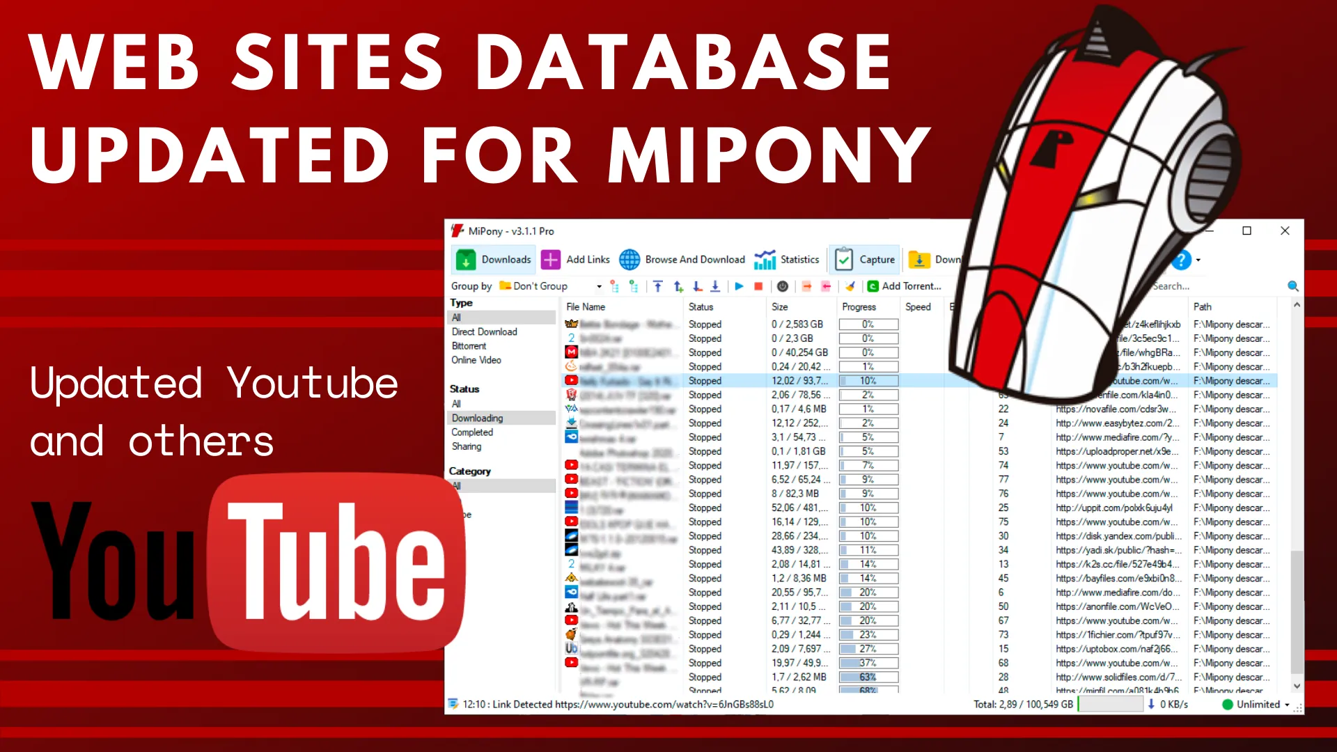 Web Sites Database updated for Mipony