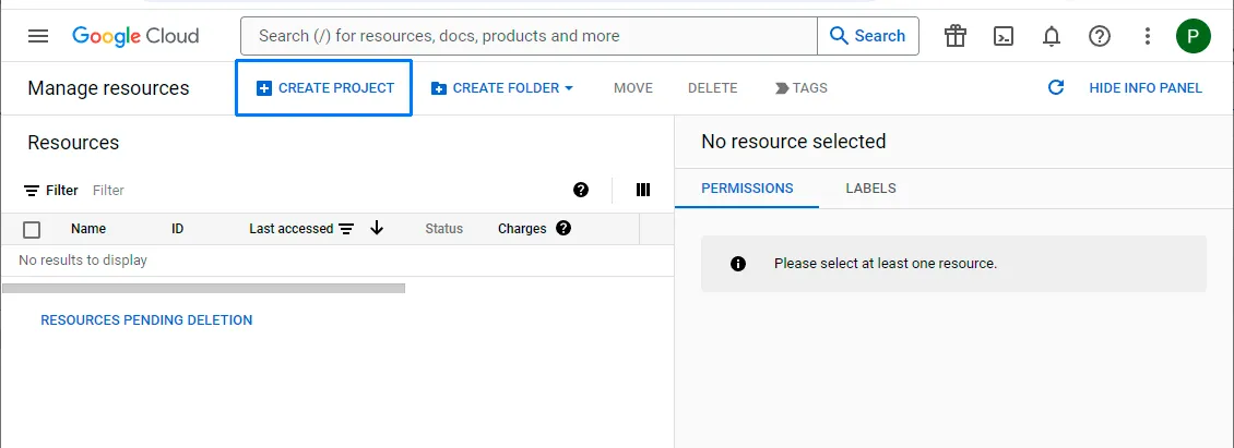 Crea un proyecto en Google Cloud: 1/3
