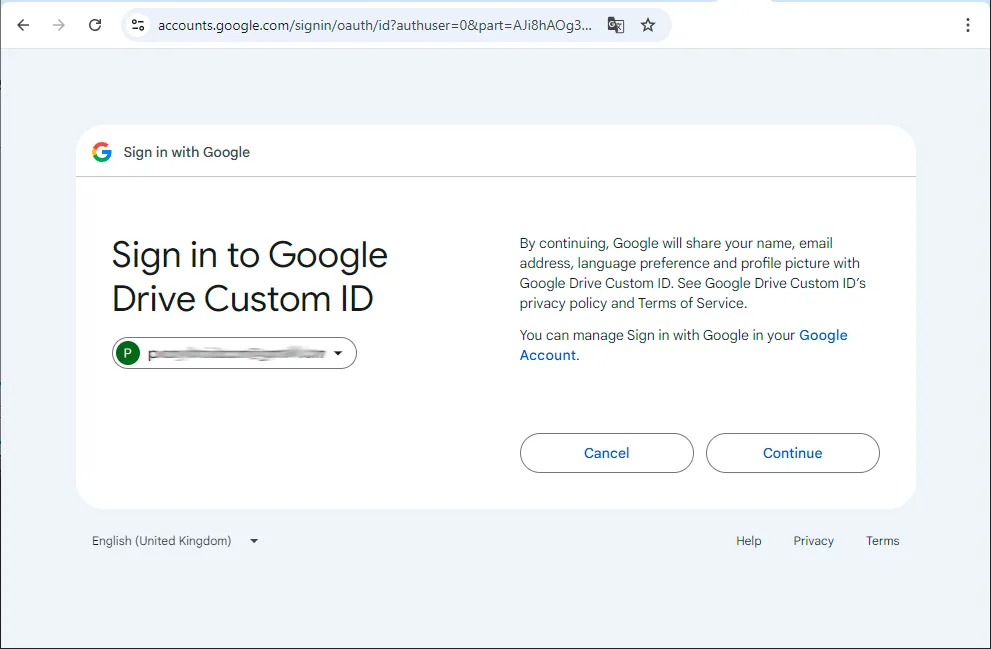 Conecta Google Drive en Mipony: 6/7