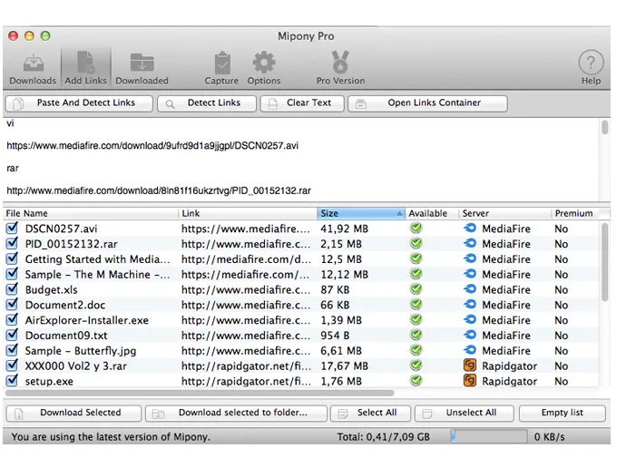 Interfaz de Mipony para Mac 3