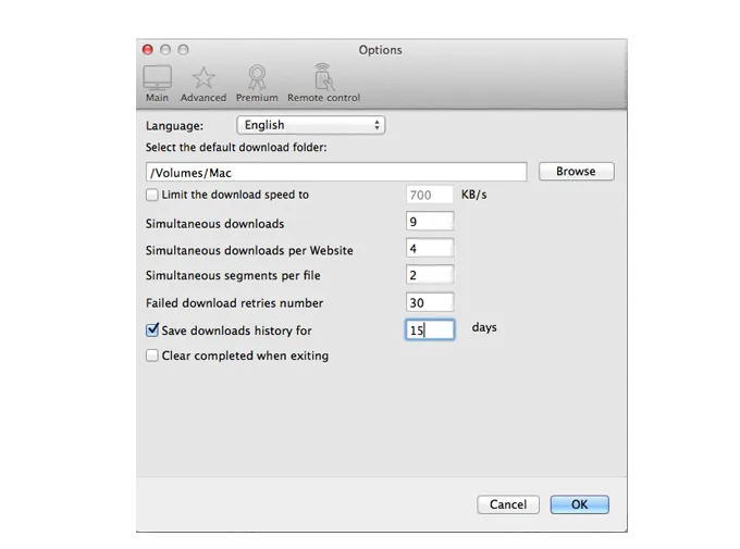 Interfaz de Mipony para Mac 4