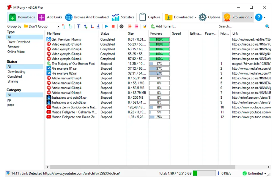 Interfaz de Mipony para Windows 2