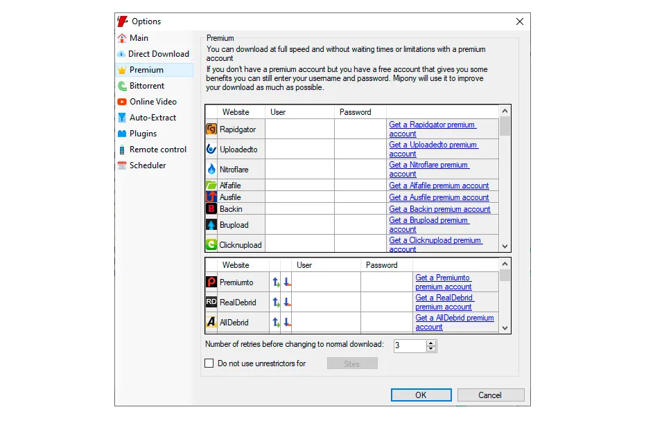 Interfaz de Mipony para Windows 9