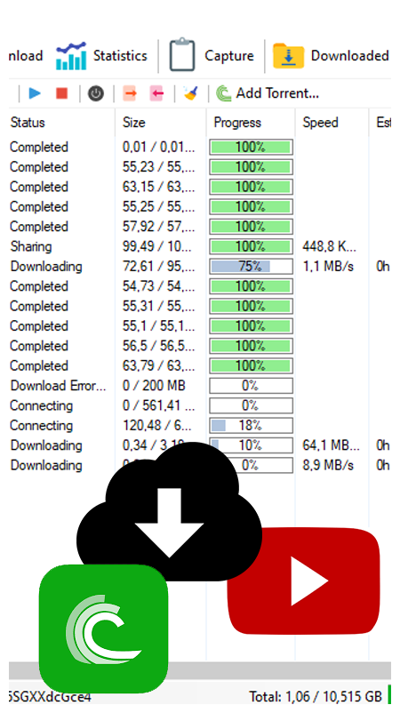 Mipony screenshot Download progress bar