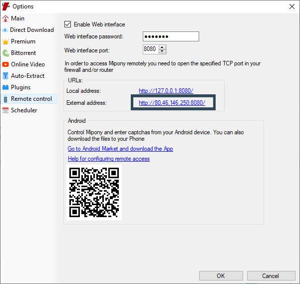 Mipony Screenshoots manual para acceso remoto
